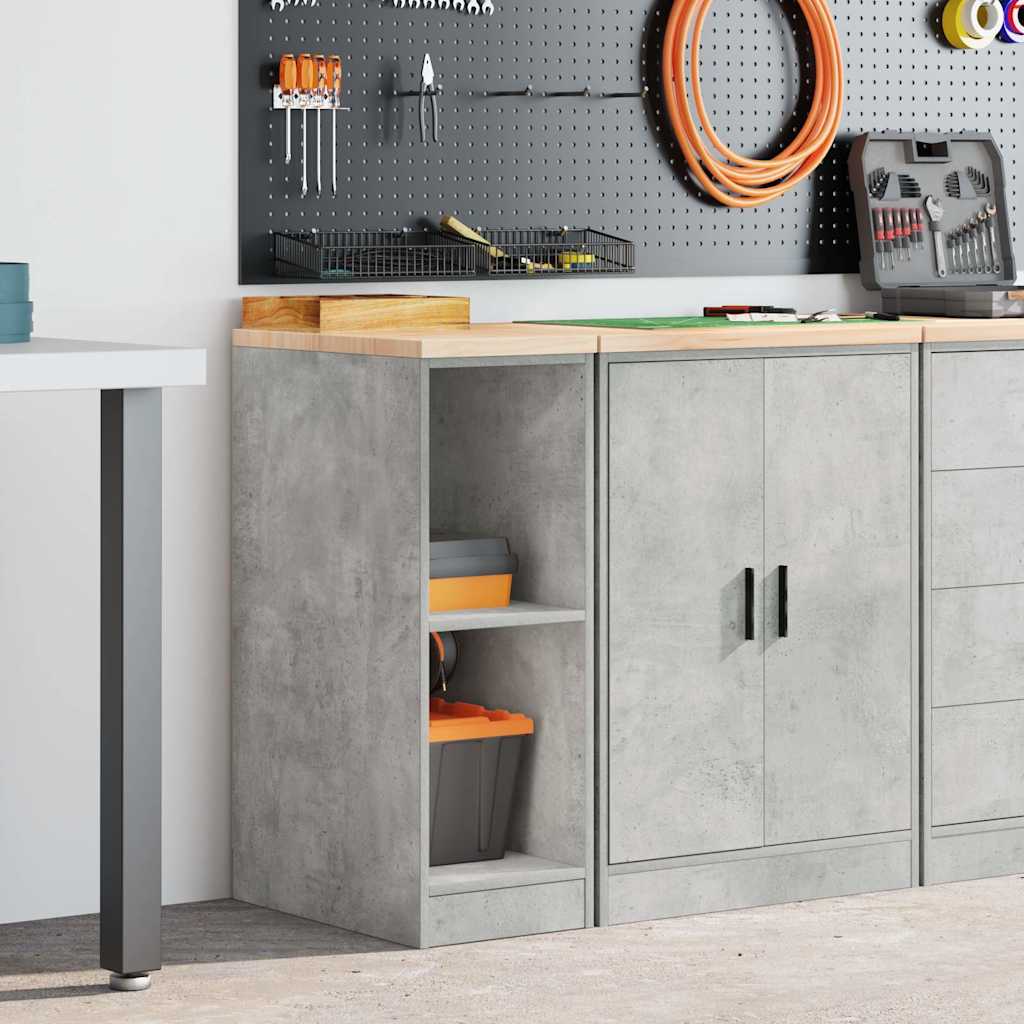 Armoire De Rangement De Garage Bois Pin Gris Béton