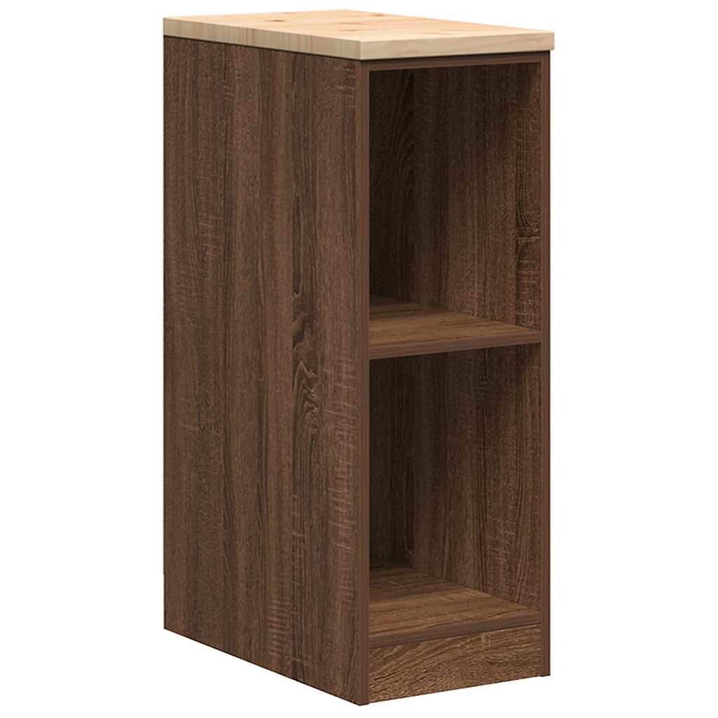 Armoire De Rangement De Garage 30X51X85Cm Bois Pin Chêne Marron