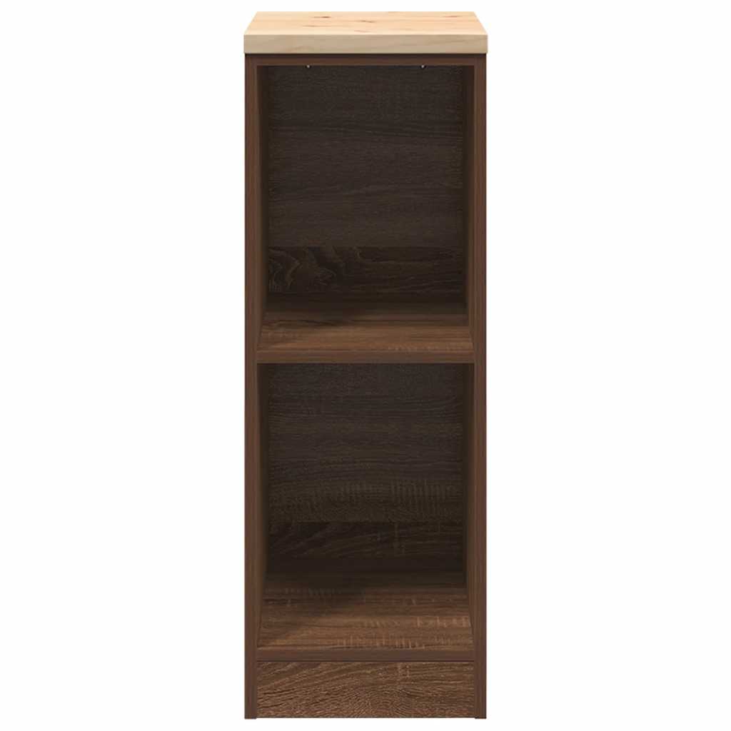 Armoire De Rangement De Garage 30X51X85Cm Bois Pin Chêne Marron