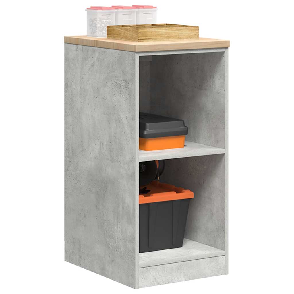 Armoire De Rangement De Garage Bois Pin Gris Béton