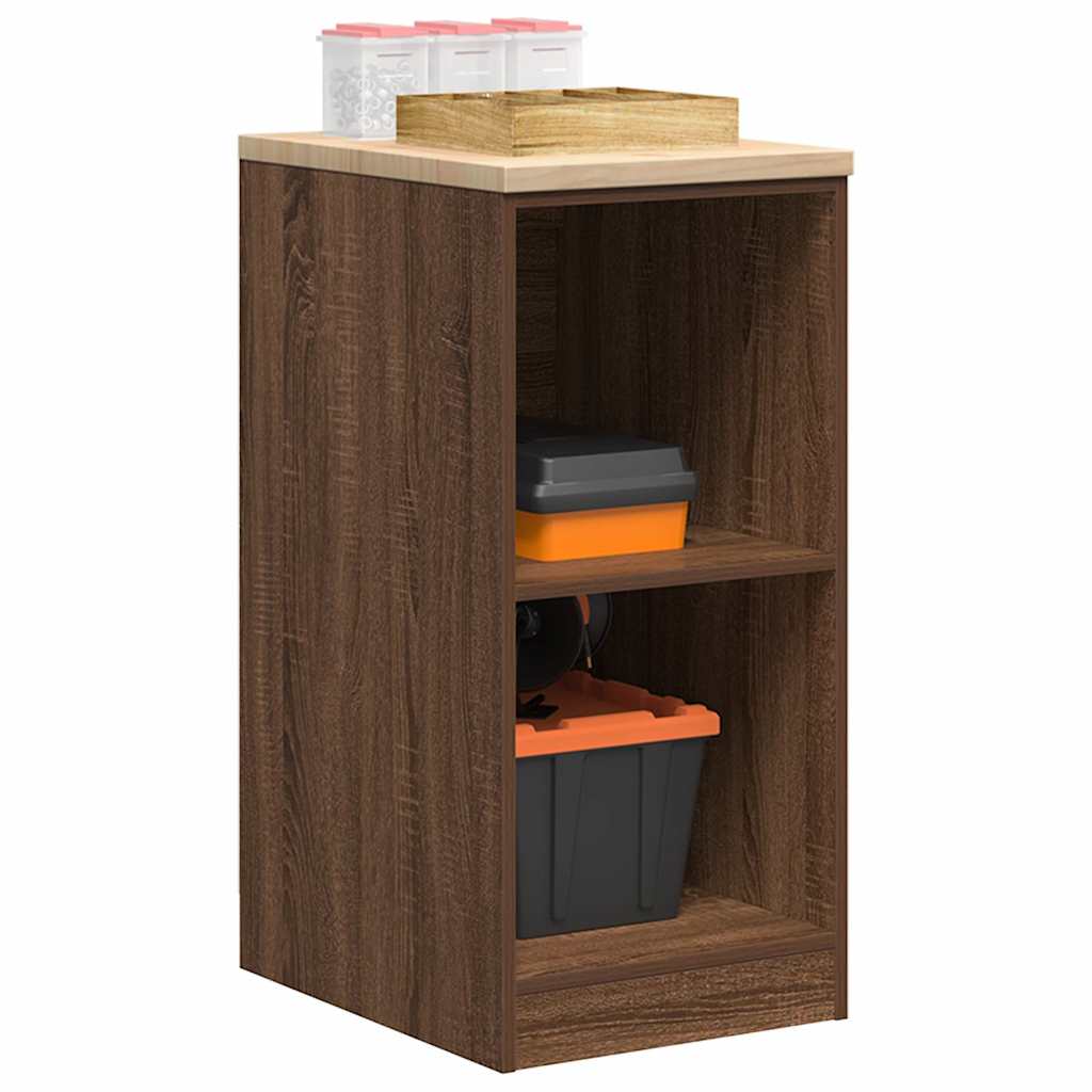 Armoire De Rangement De Garage 30X51X85Cm Bois Pin Chêne Marron