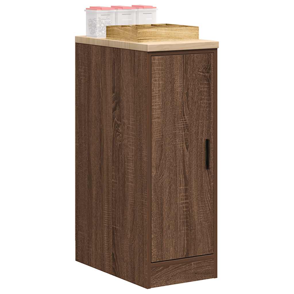 Armoire De Rangement De Garage 30X51X85Cm Bois Pin Chêne Marron