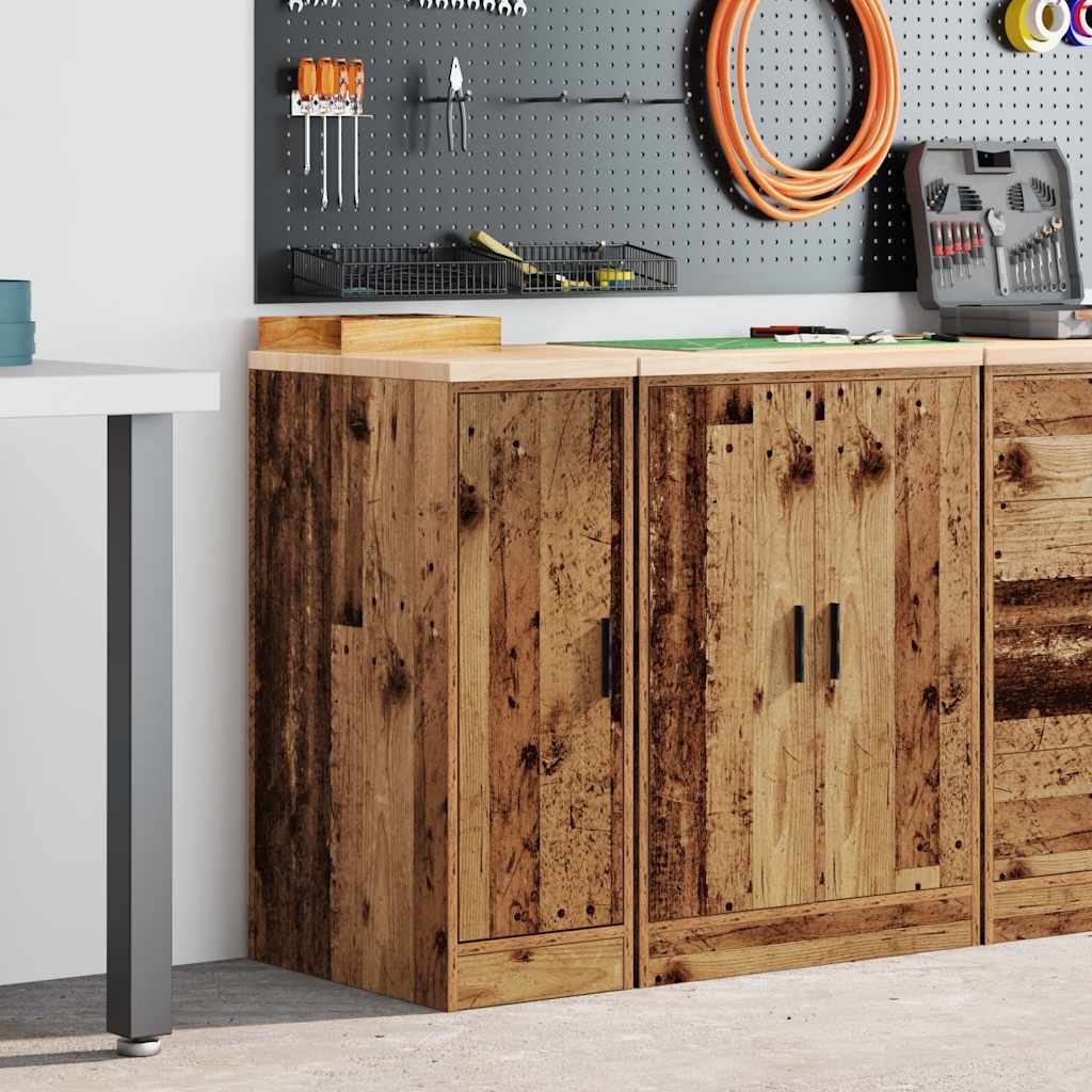 Armoire De Rangement De Garage Bois Pin Vieux Bois