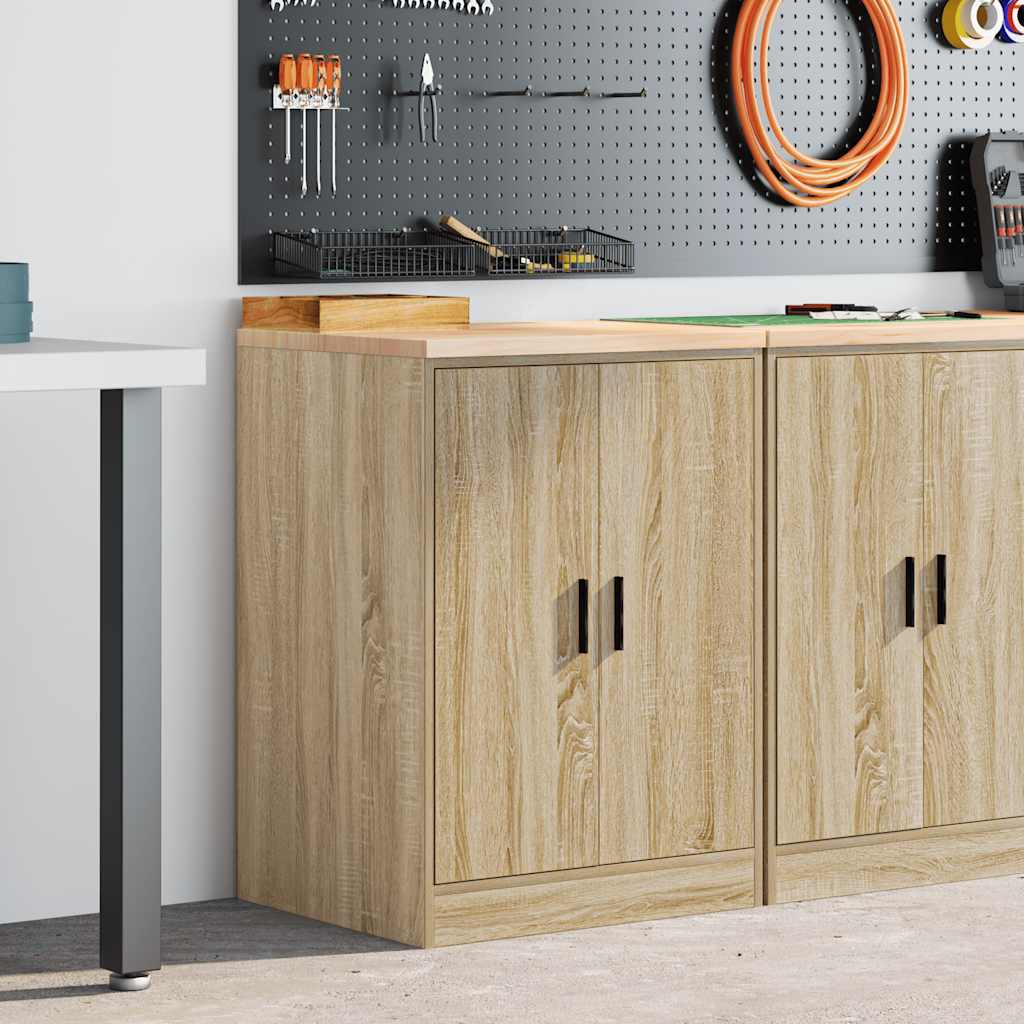 Armoire De Rangement De Garage 30X51X85Cm Bois Pin Chêne Sonoma