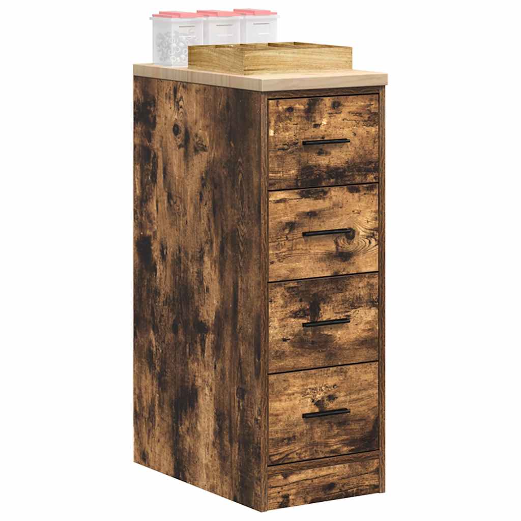 Armoire De Rangement De Garage Bois Pin Chêne Fumé