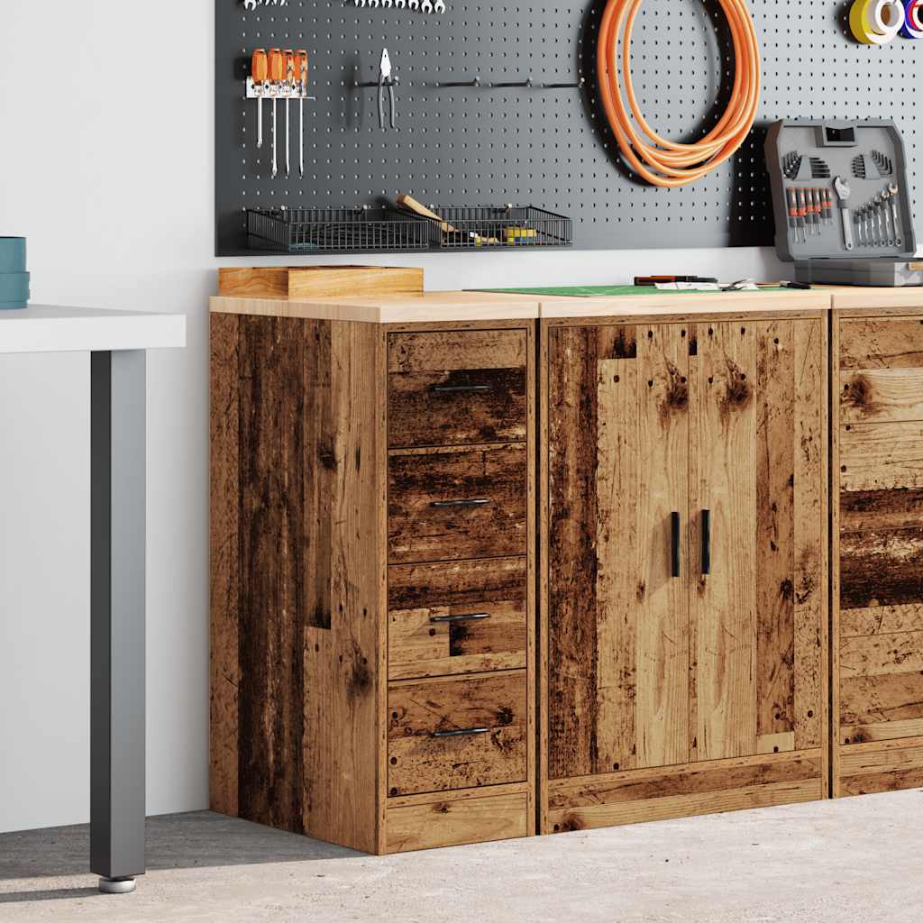 Armoire De Rangement De Garage Bois Pin Vieux Bois