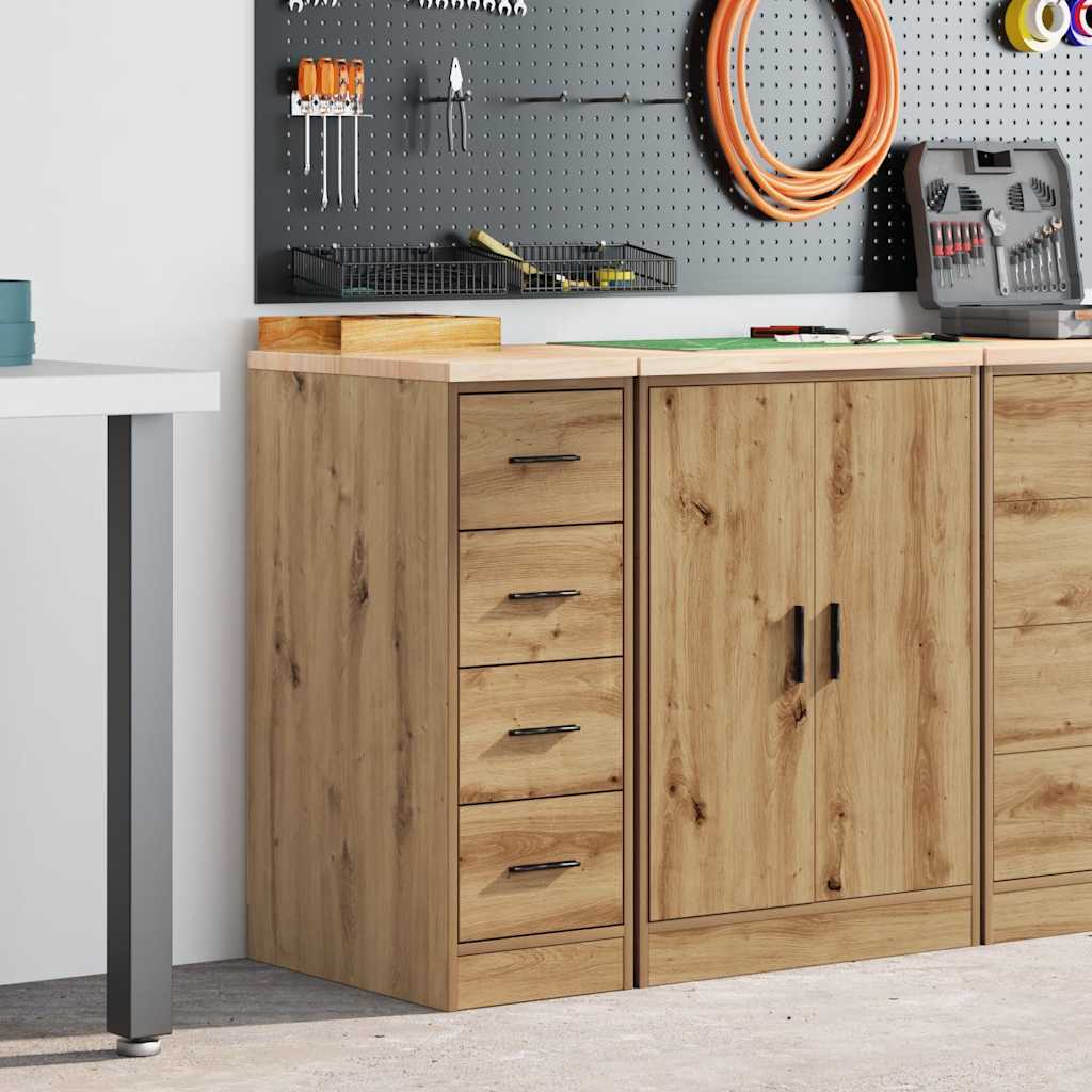 Armoire De Rangement De Garage Bois Pin Massif Chêne Artisanal