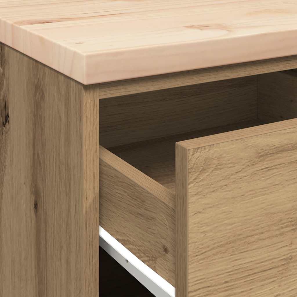 Armoire De Rangement De Garage Bois Pin Massif Chêne Artisanal