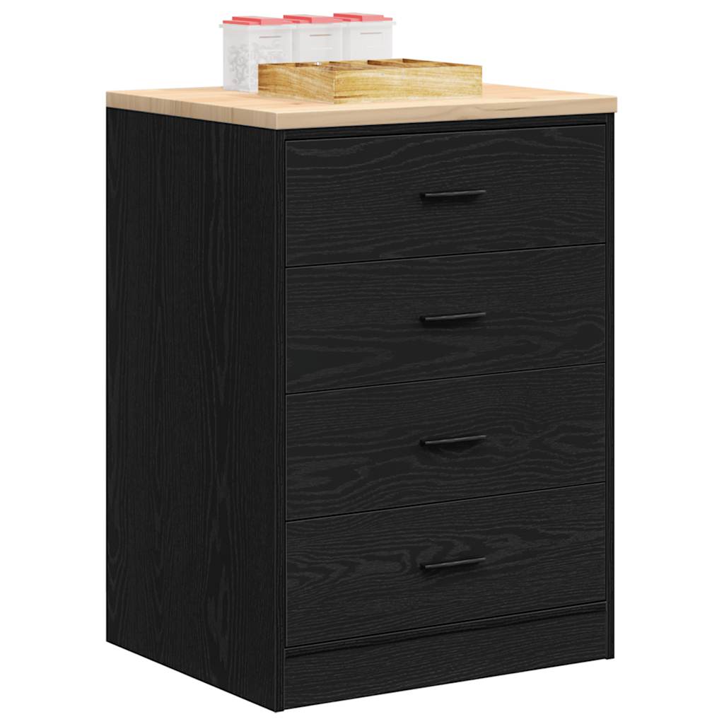 Armoire De Rangement De Garage Bois De Pin Noir