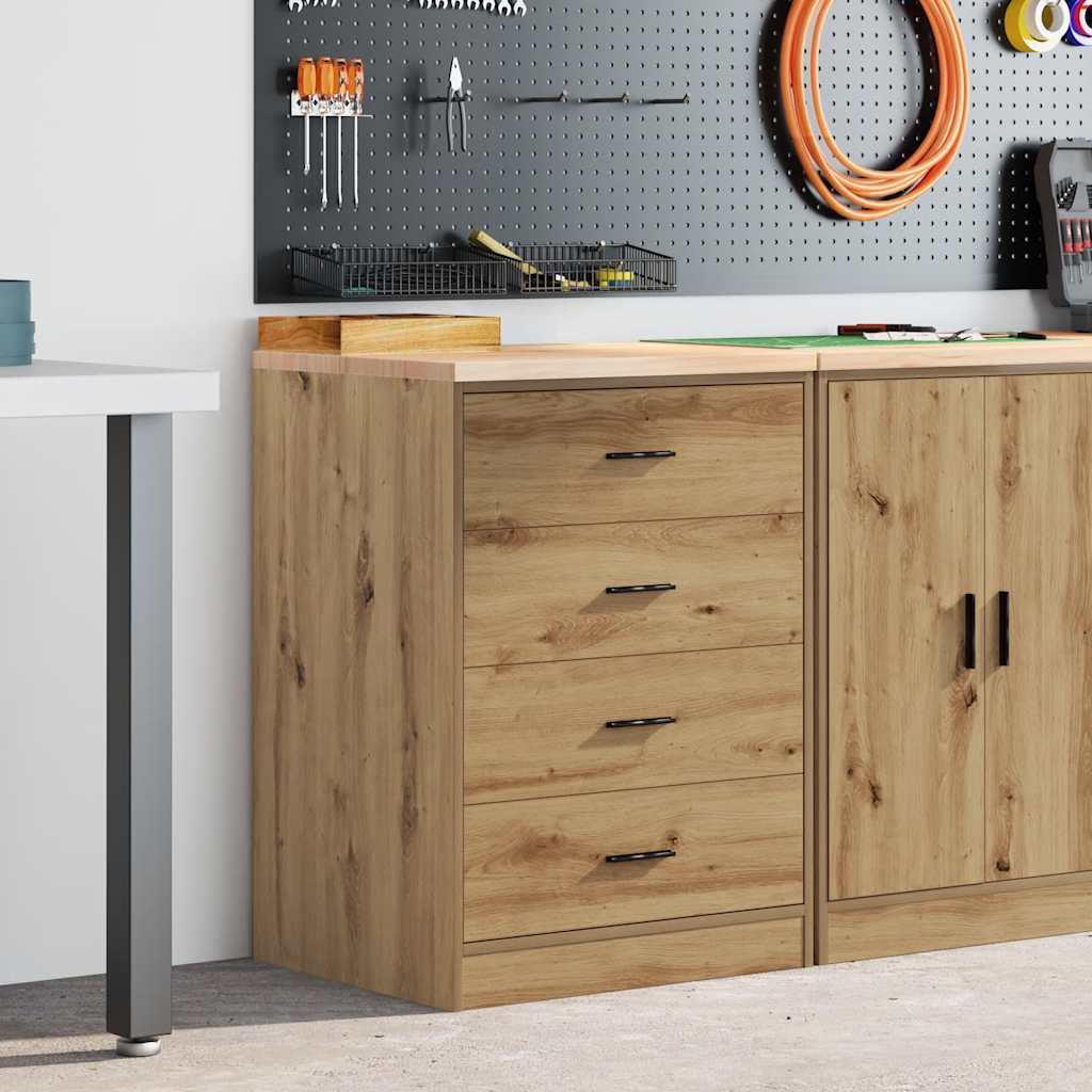 Armoire De Rangement De Garage Bois Pin Massif Chêne Artisanal