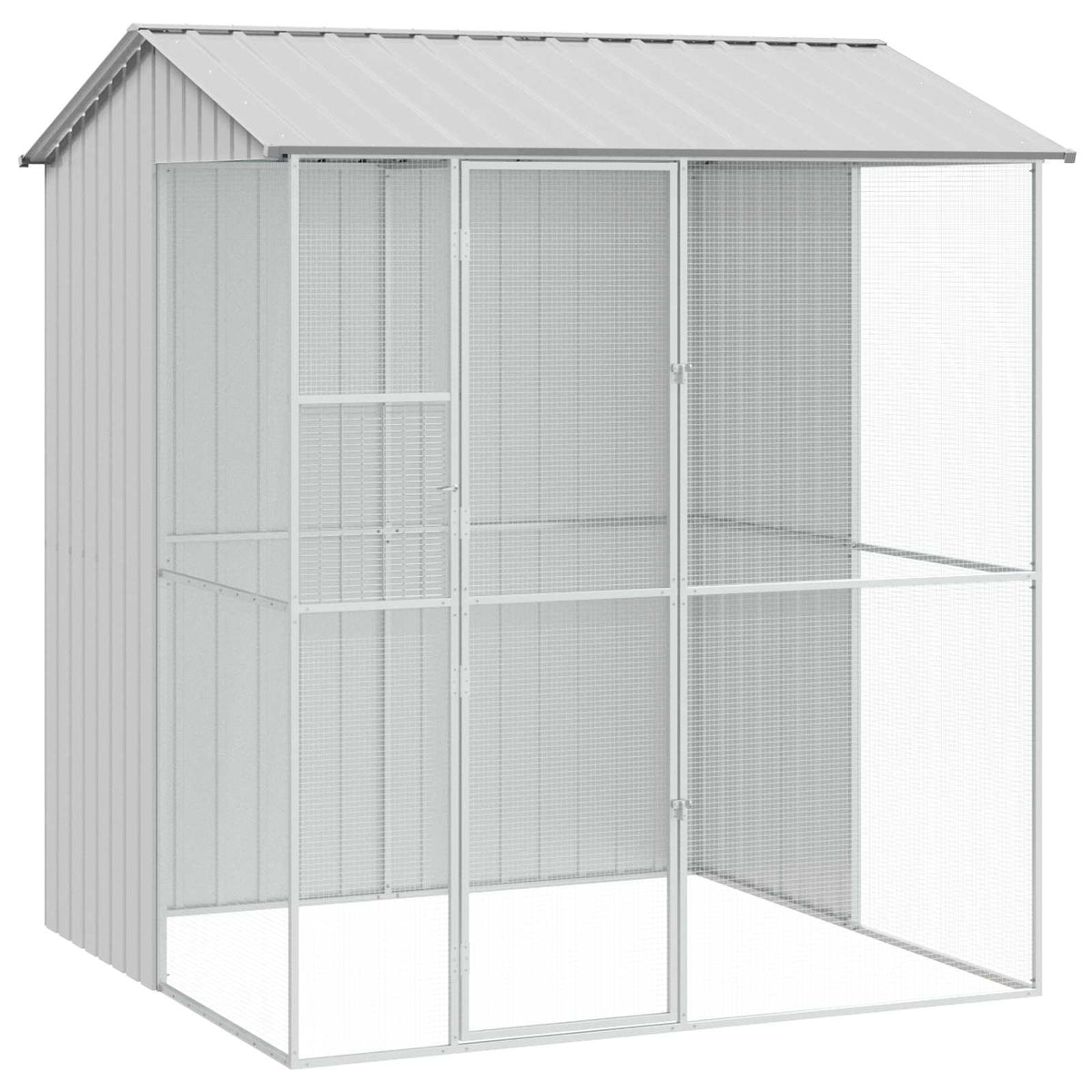 Cage Pour Oiseaux 215 X 210 X 247 Cm Acier Galvanisé