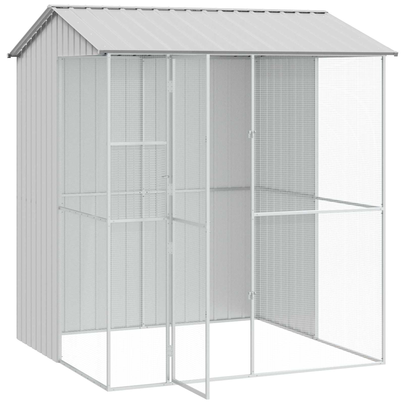 Cage Pour Oiseaux 215 X 210 X 247 Cm Acier Galvanisé