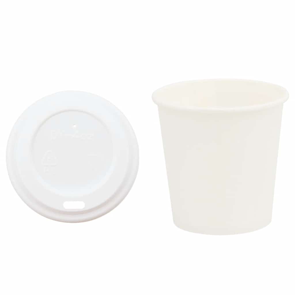 Tasses À Café En Papier Avec Couvercles 1000 Pcs 4Oz 100Ml