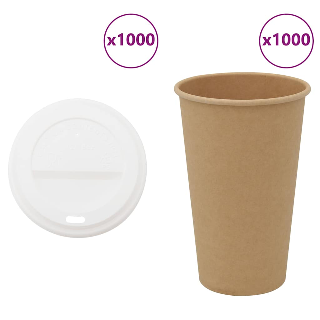 Tasses À Café En Papier Avec Couvercles 1000 Pcs 8Oz 200Ml