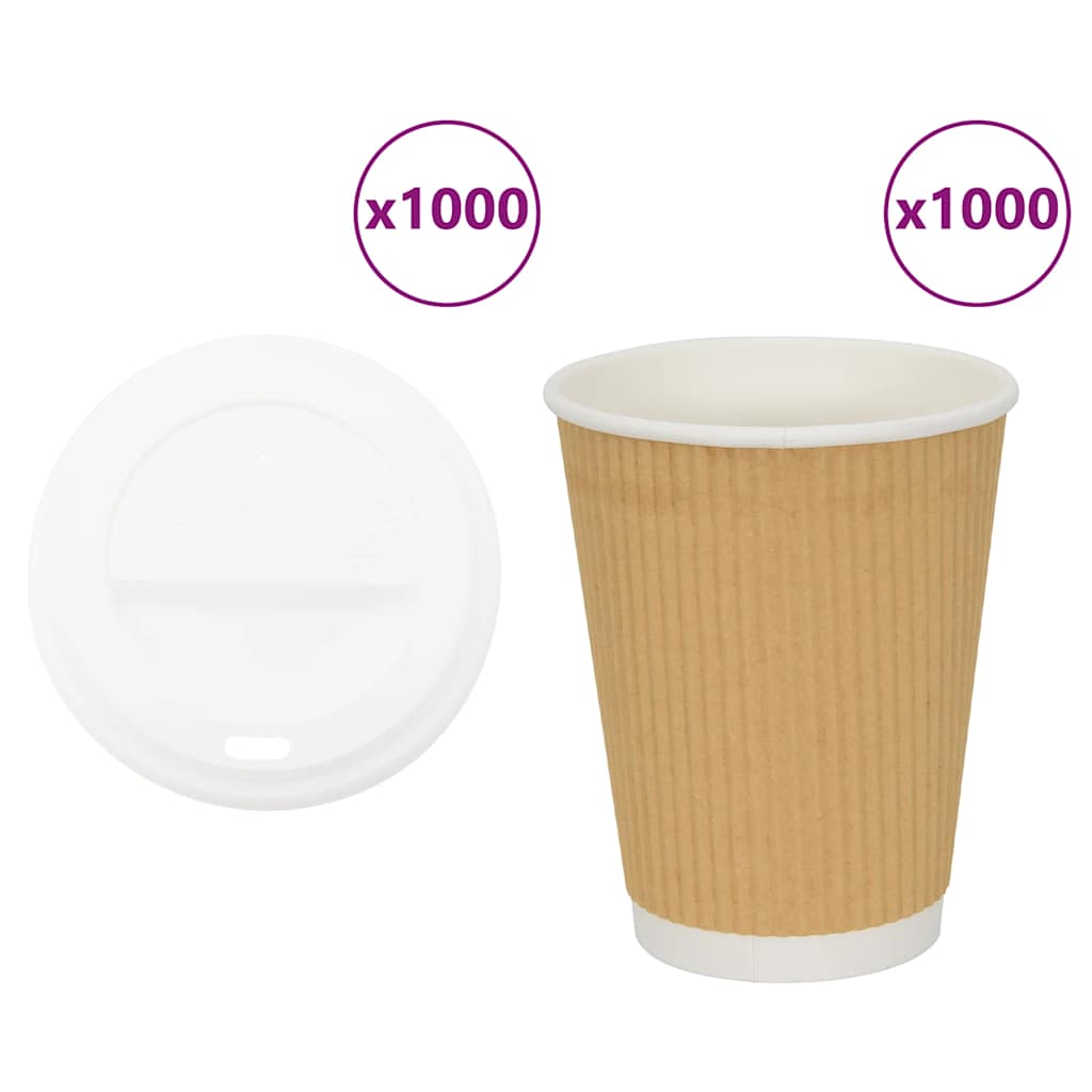 Tasses À Café En Papier Avec Couvercles 1000 Pcs 4Oz 100Ml