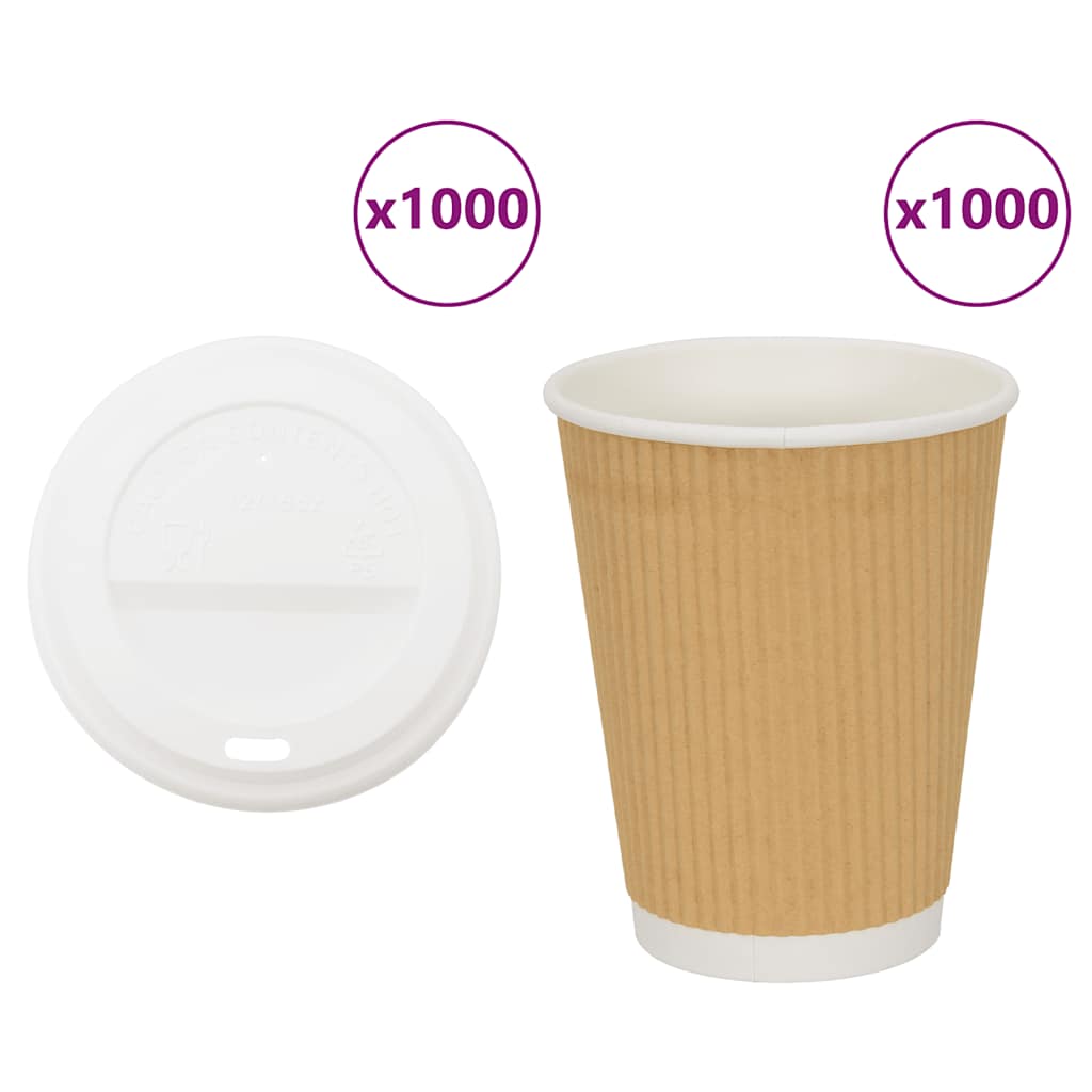 Tasses À Café En Papier Avec Couvercles 1000 Pcs 4Oz 100Ml