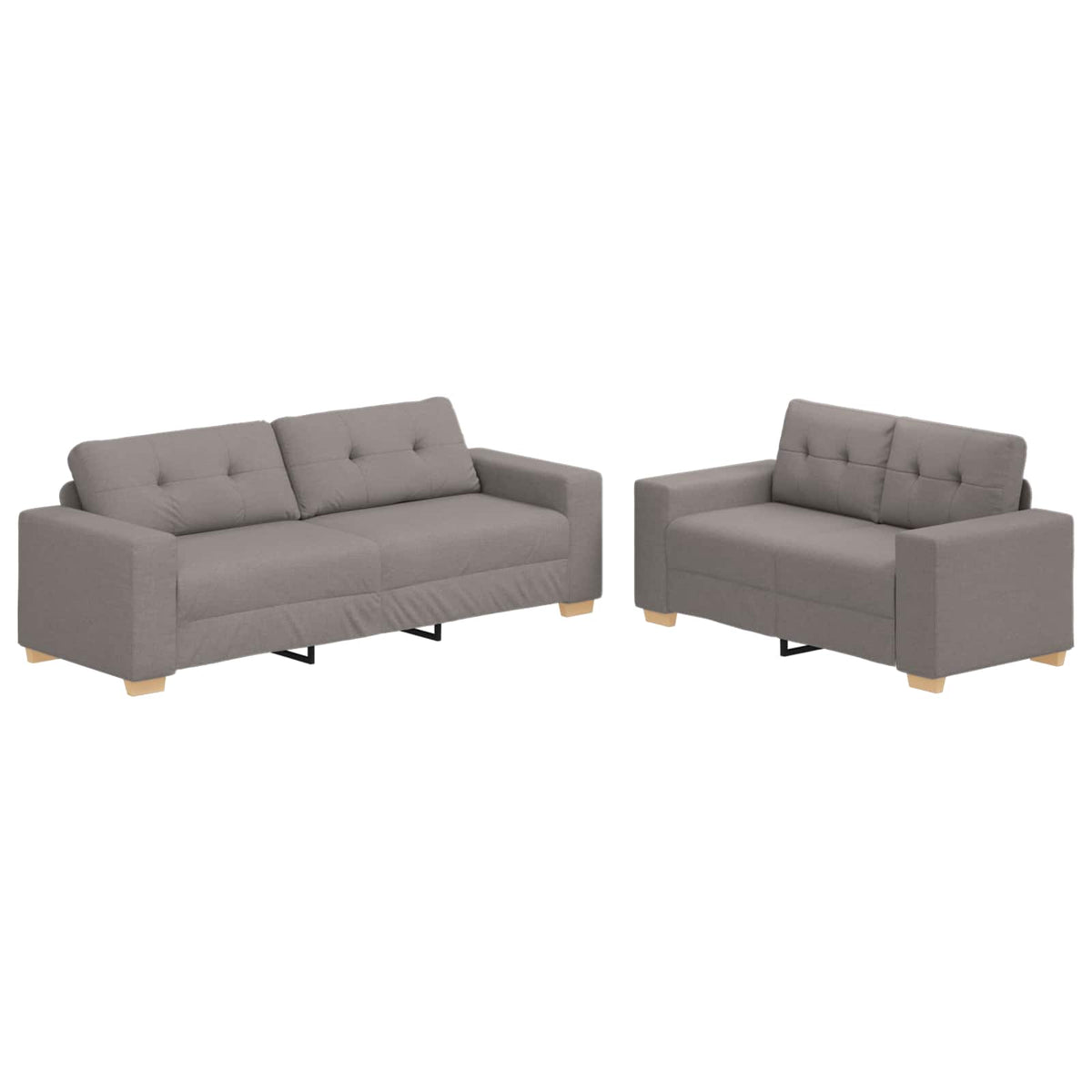 Canapé 2 Pc Tissu En Lin Mélangé