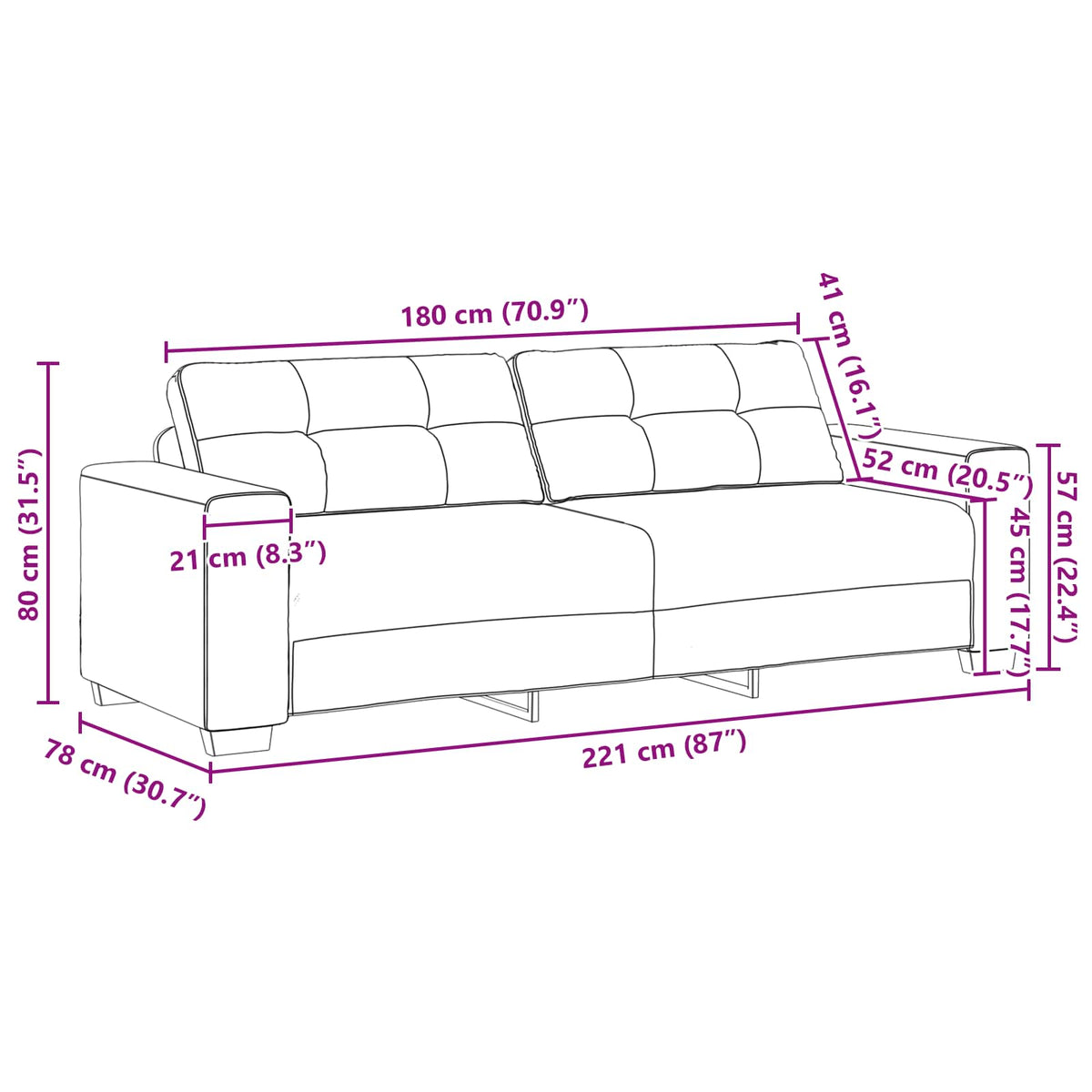 Canapé 2 Pc Tissu En Lin Mélangé