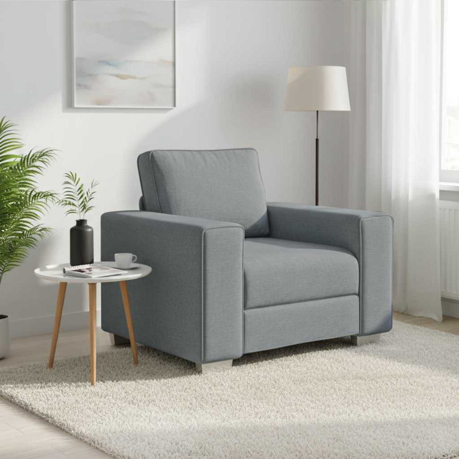 Fauteuil Gris Nuage Tissu
