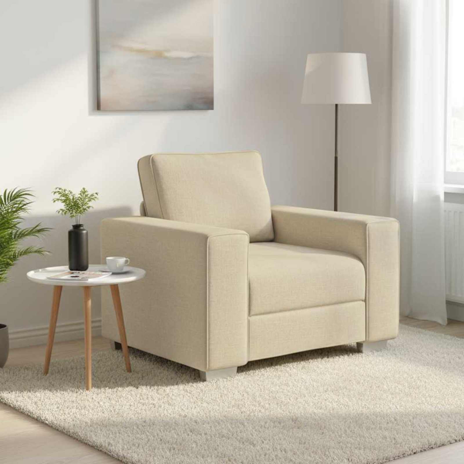 Fauteuil Gris Nuage Tissu