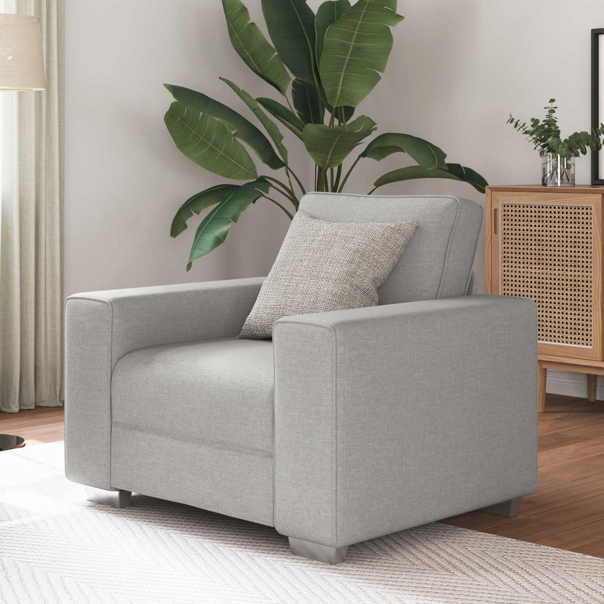 Fauteuil Gris Nuage Tissu
