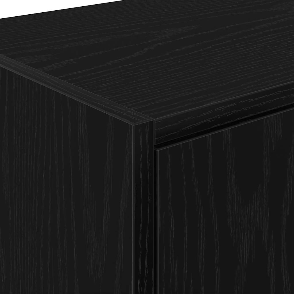 Armoires De Garage 2 Pcs Bois D'ingénierie Noir
