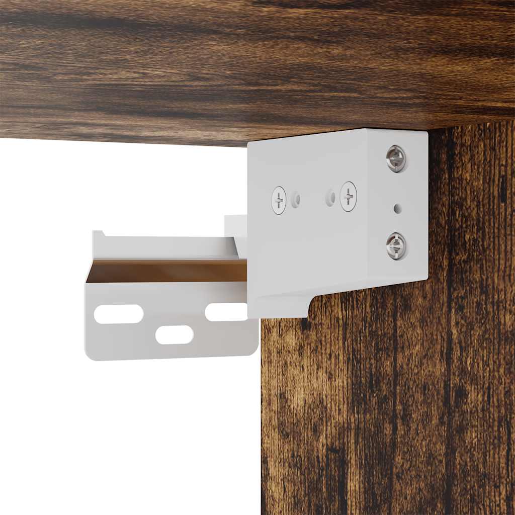 Armoires De Garage 2 Pcs Bois D'ingénierie Chêne Fumé