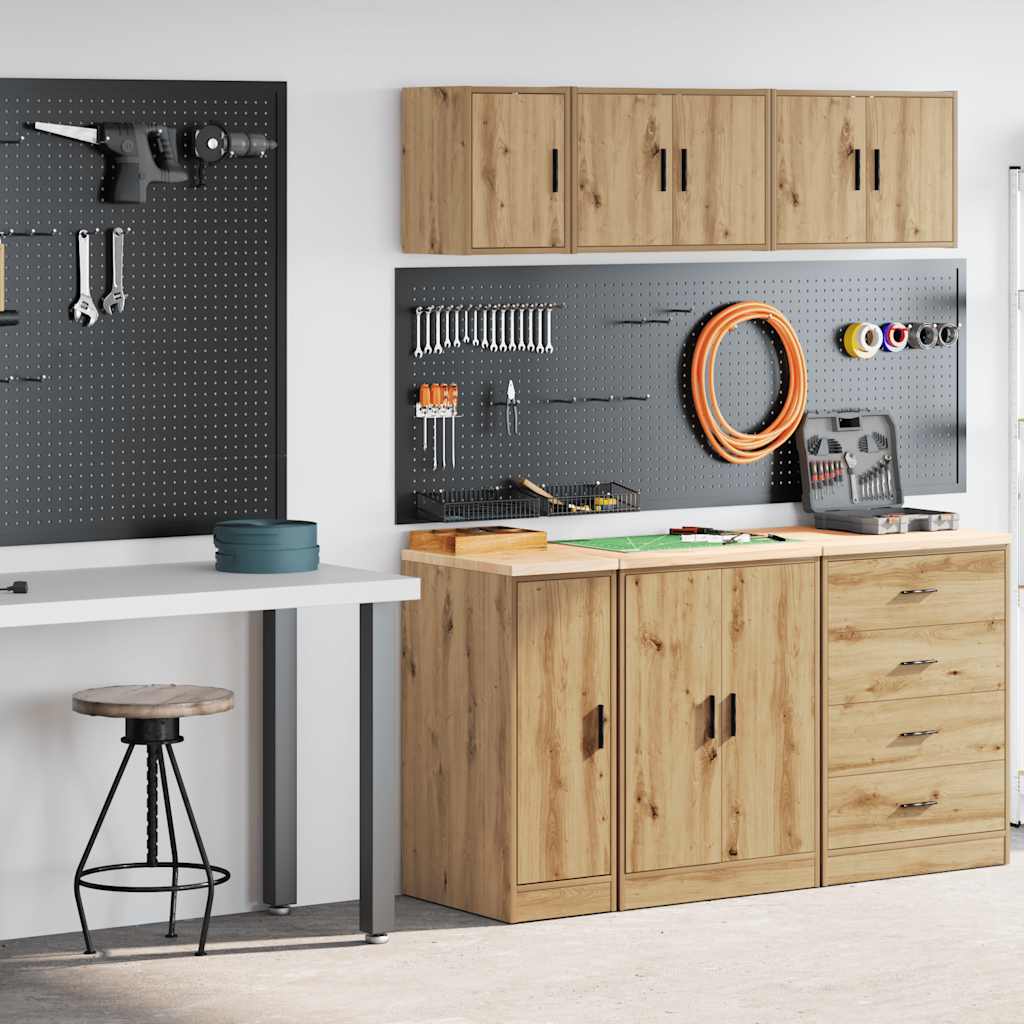Armoires Garage 2 Pcs Chêne Artisanal Bois D'ingénierie Artisian Oak