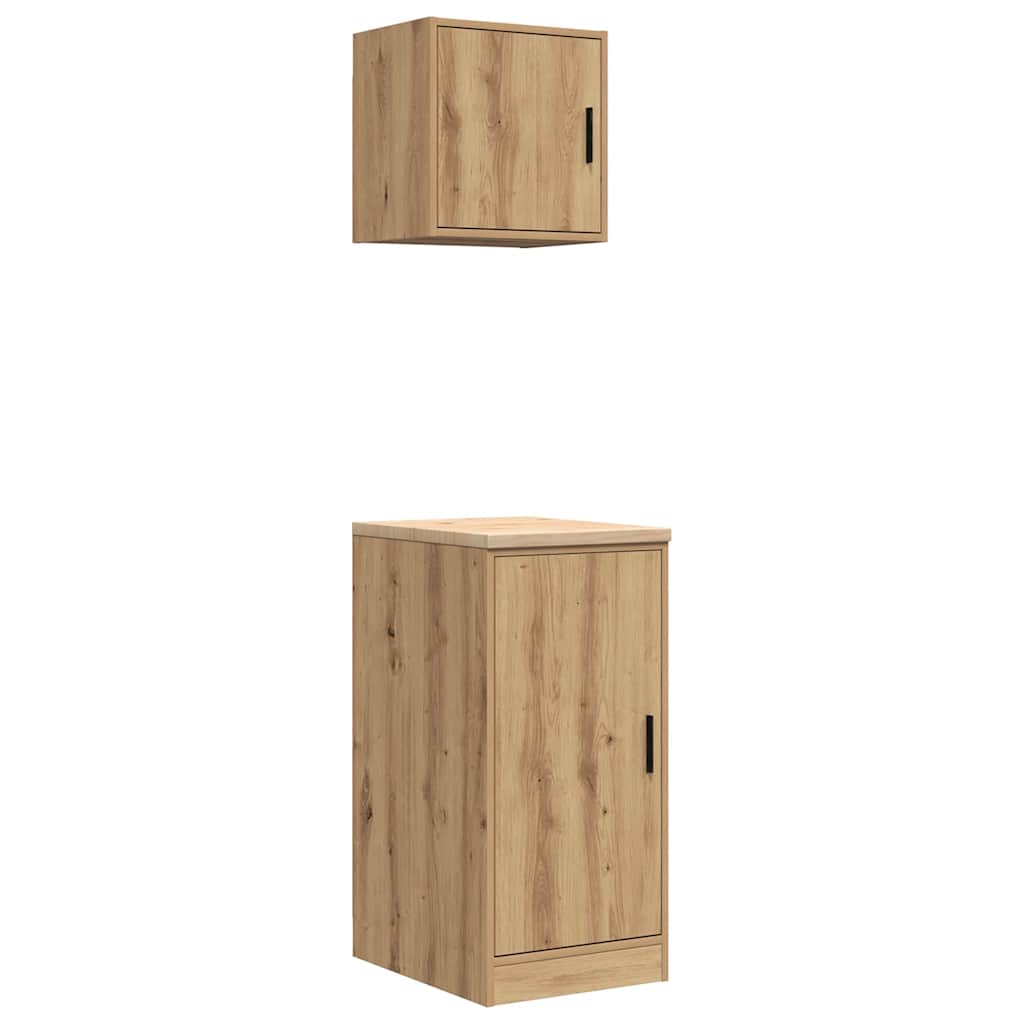 Armoires Garage 2 Pcs Chêne Artisanal Bois D'ingénierie Artisian Oak