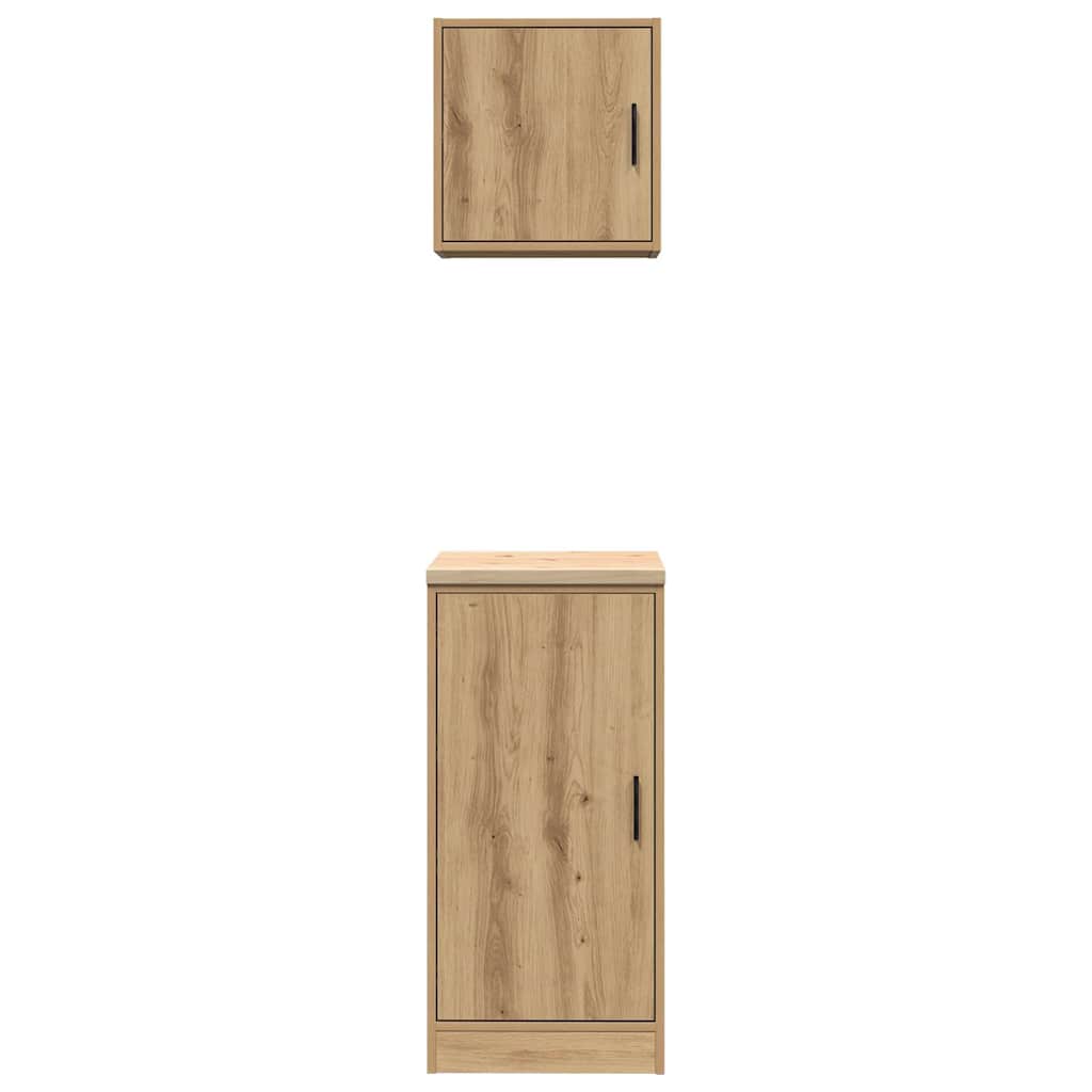Armoires Garage 2 Pcs Chêne Artisanal Bois D'ingénierie Artisian Oak