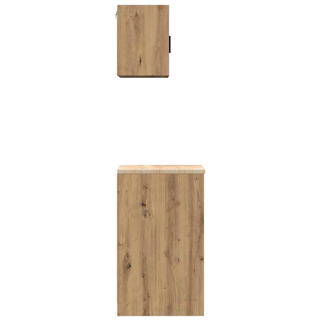 Armoires Garage 2 Pcs Chêne Artisanal Bois D'ingénierie Artisian Oak