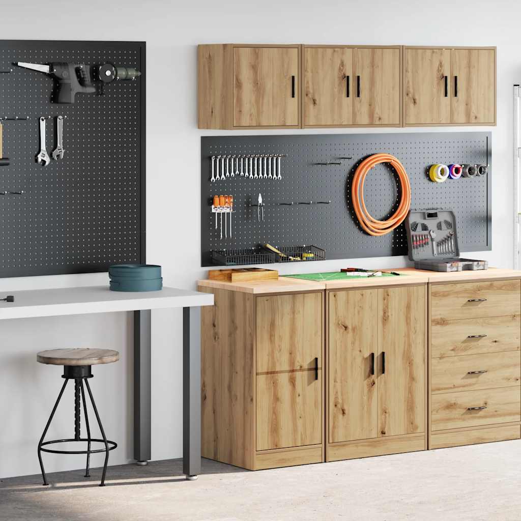 Armoires Garage 2 Pcs Chêne Artisanal Bois D'ingénierie Artisian Oak