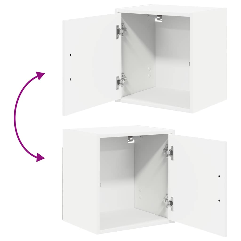 Armoires De Garage 2 Pcs Bois D'ingénierie Blanc