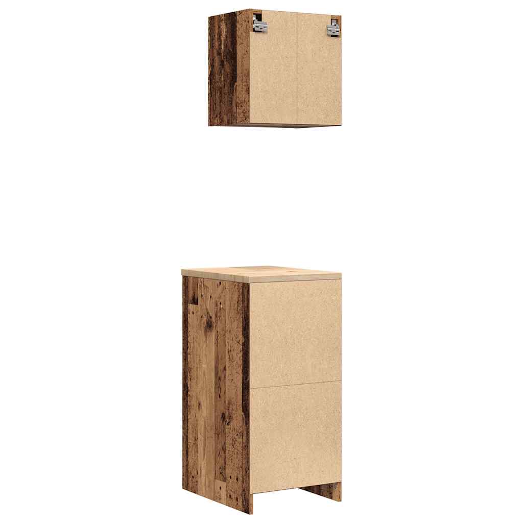Armoires De Garage 2 Pcs Bois D'ingénierie Vieux Bois