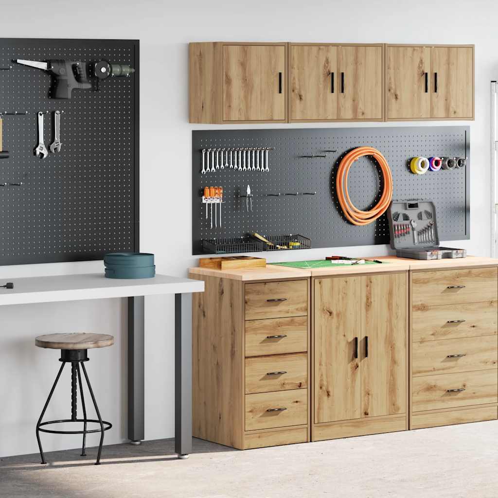Armoires Garage 2 Pcs Chêne Artisanal Bois D'ingénierie Artisian Oak