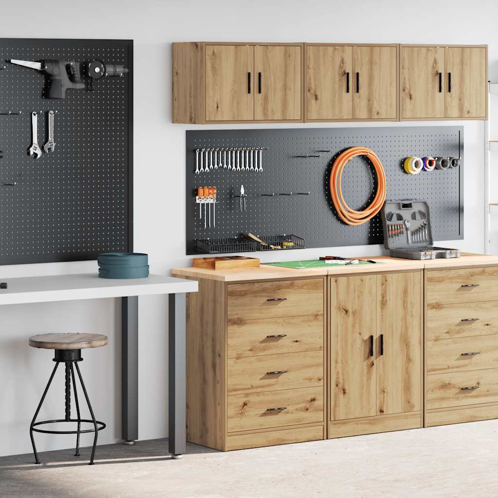 Armoires Garage 2 Pcs Chêne Artisanal Bois D'ingénierie Artisian Oak