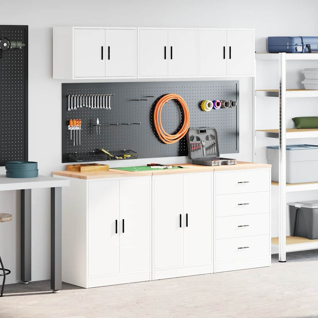 Armoires De Garage 6 Pcs Bois D'ingénierie