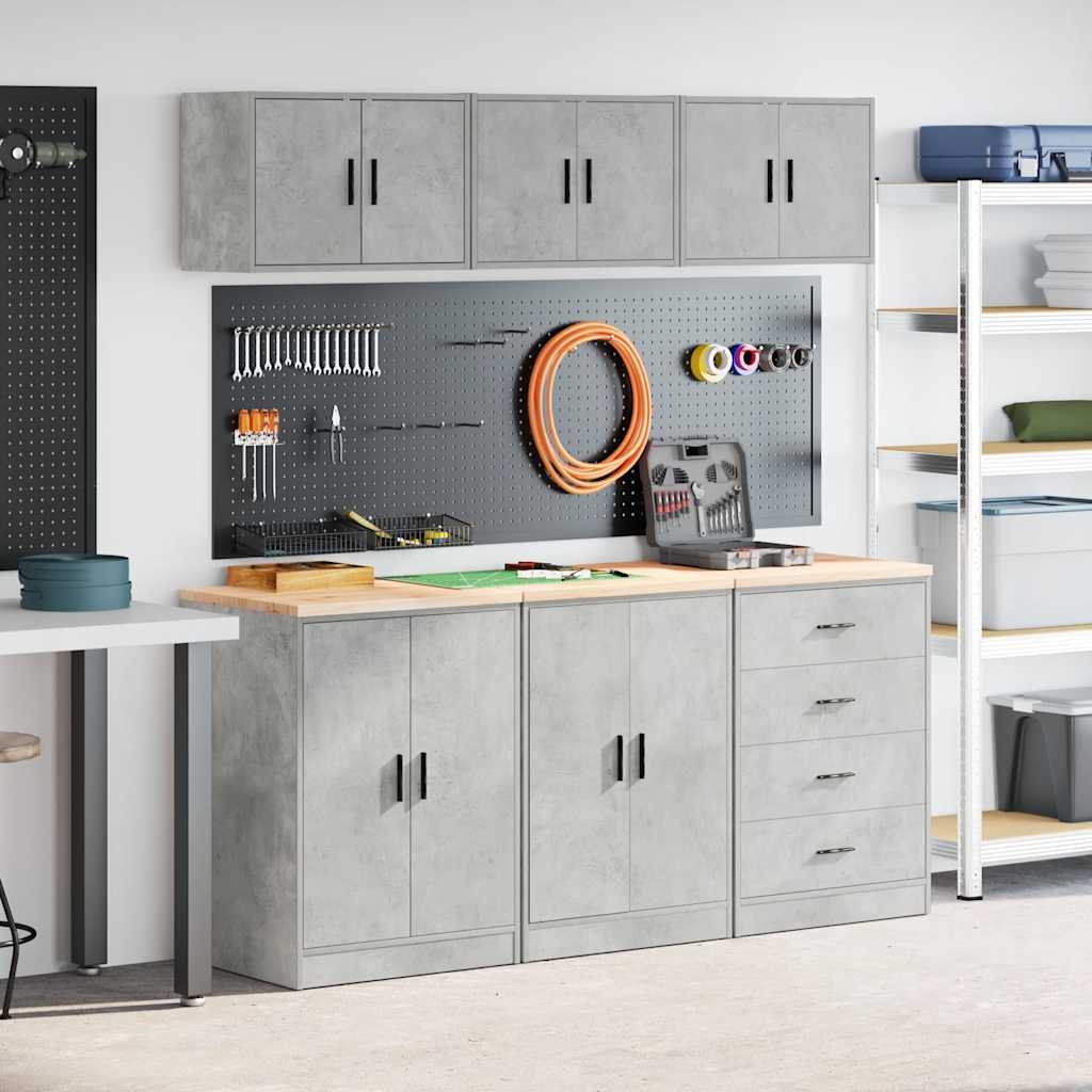 Armoires De Garage 6 Pcs Bois D'ingénierie