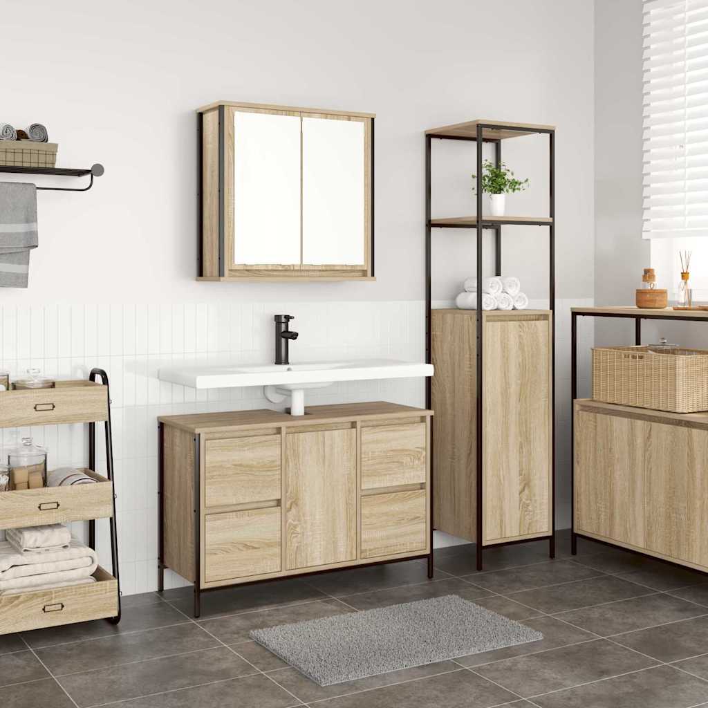 Ensemble De Mobilier De Salle De Bain 2 Pc Et Noir