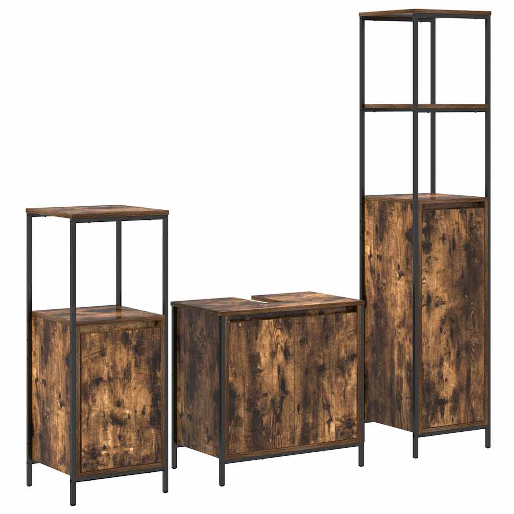 Ensemble De Mobilier De Salle De Bain 3 Pc Et Noir