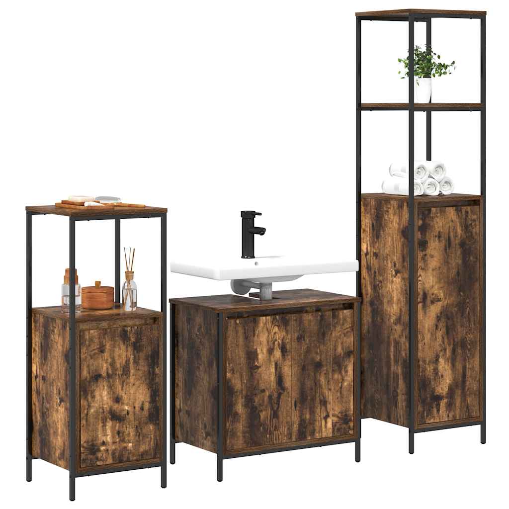 Ensemble De Mobilier De Salle De Bain 3 Pc Et Noir