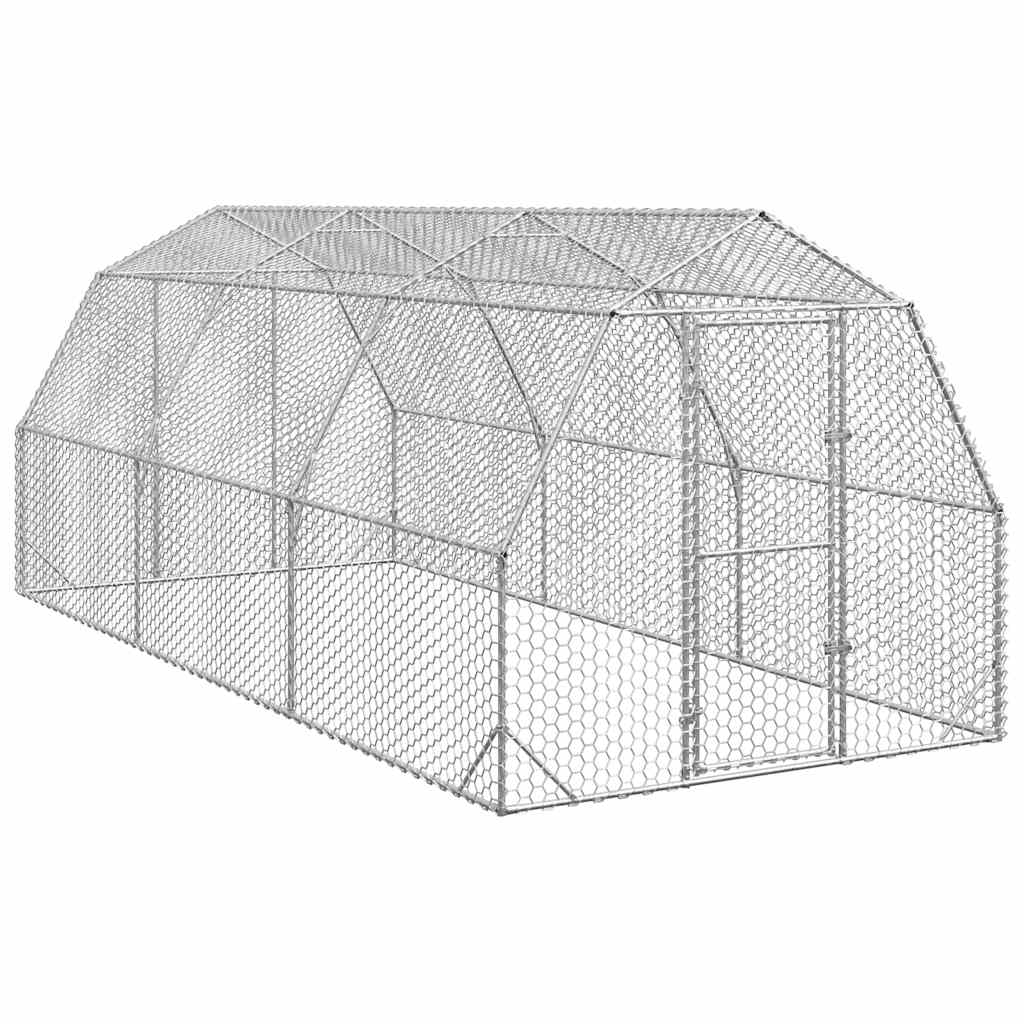 Poulailler 2,5X6X2,25 M Acier Galvanisé