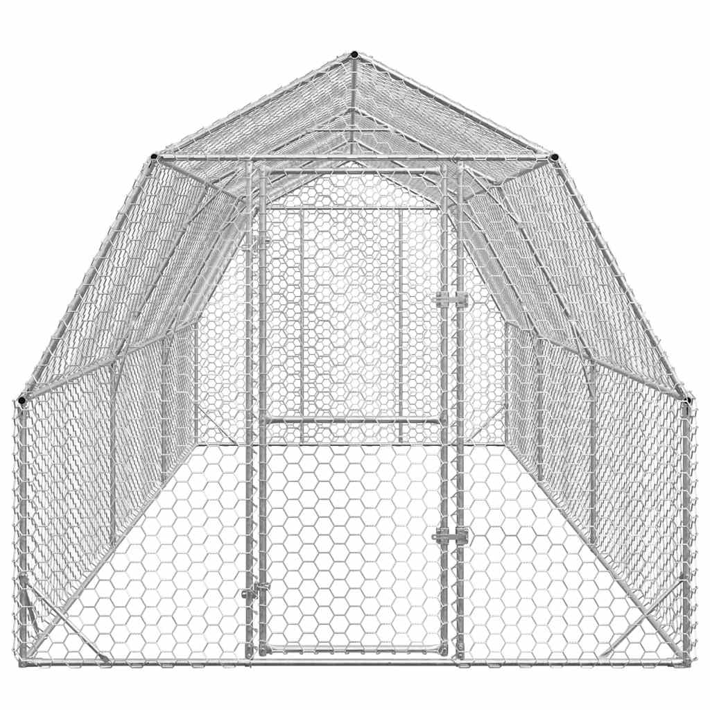 Poulailler 2,5X6X2,25 M Acier Galvanisé