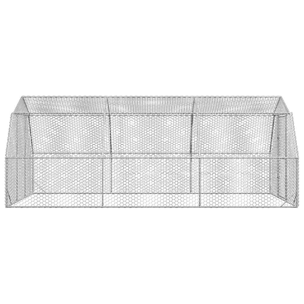 Poulailler 2,5X6X2,25 M Acier Galvanisé