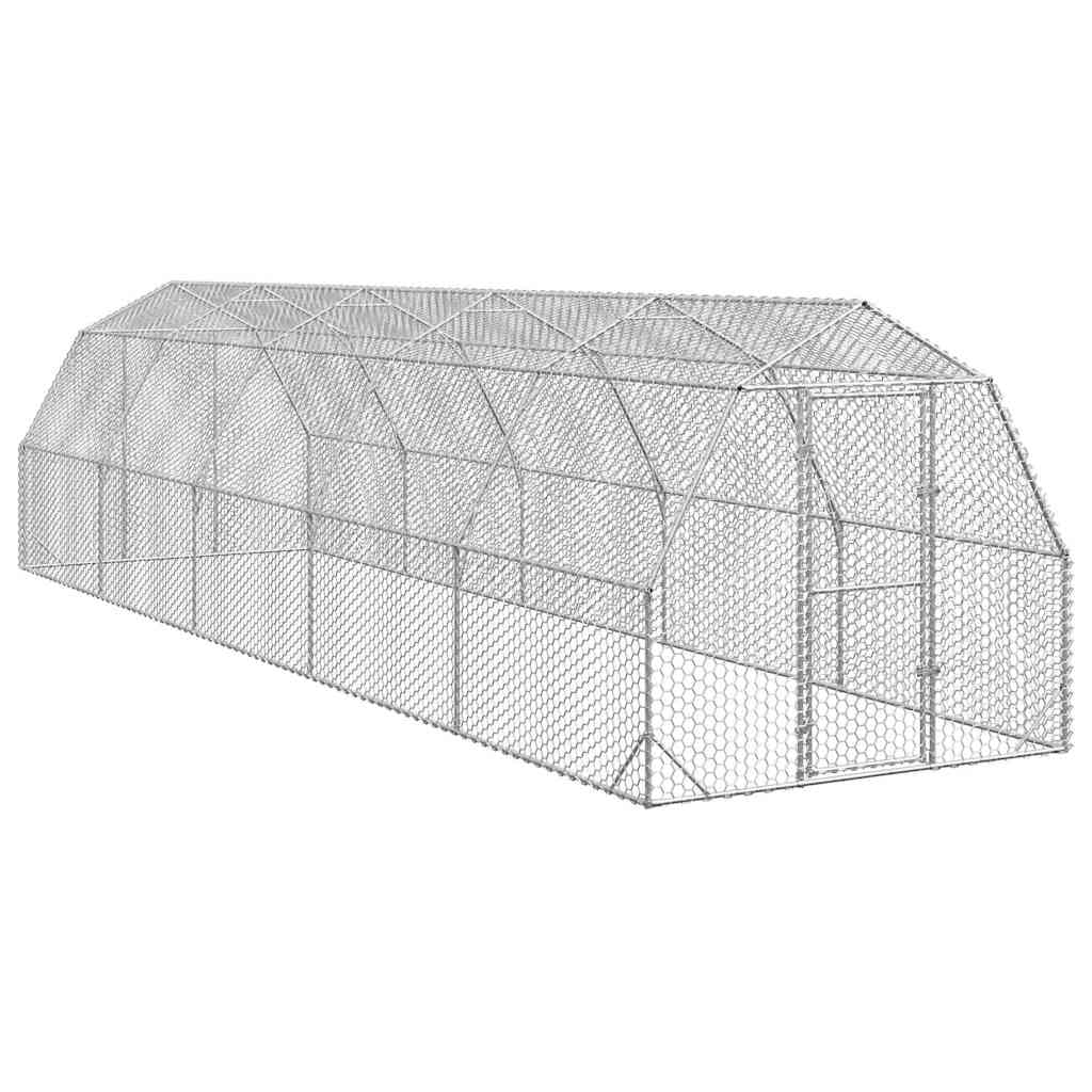 Poulailler 2,5X6X2,25 M Acier Galvanisé