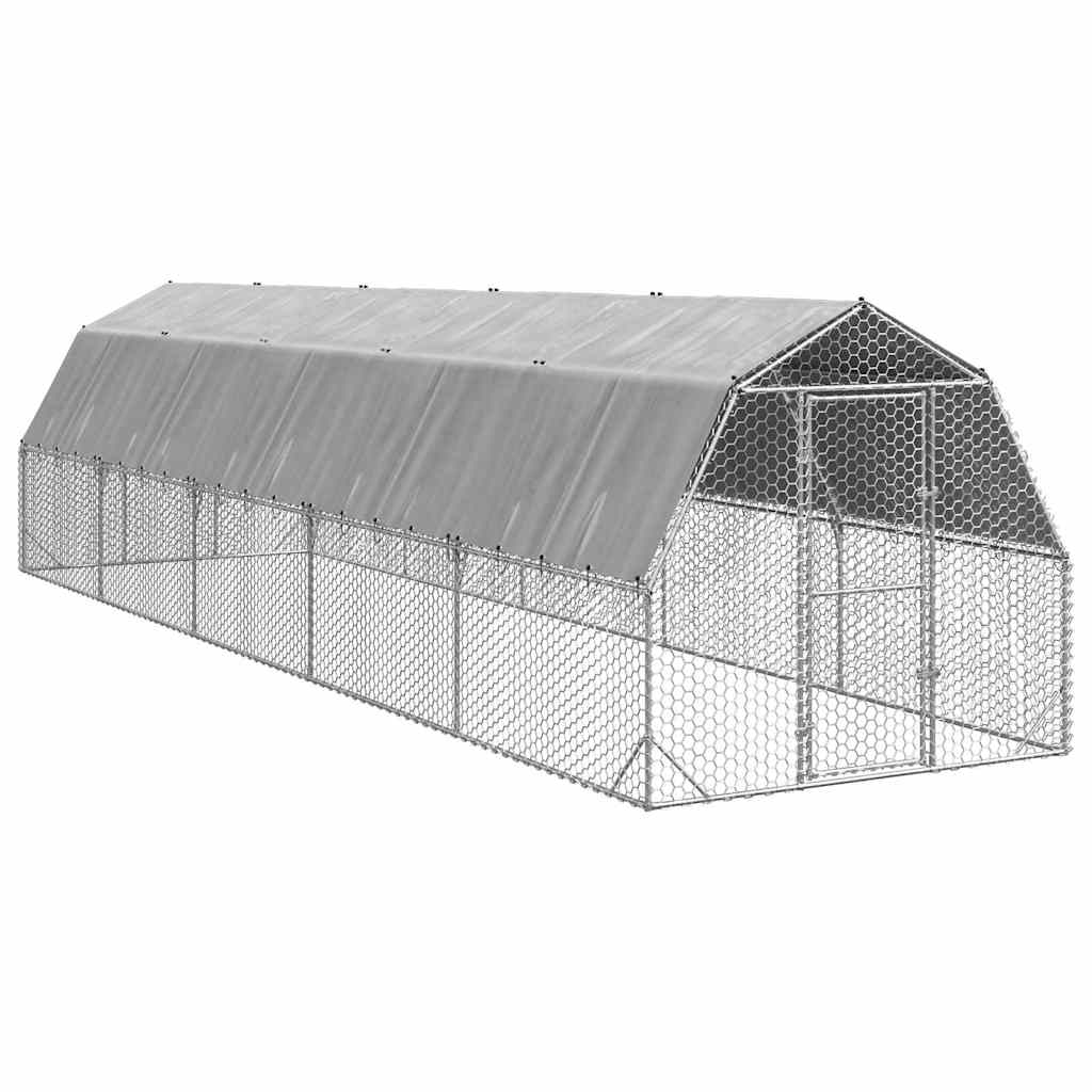 Poulailler 2,5X6X2,25 M Acier Galvanisé