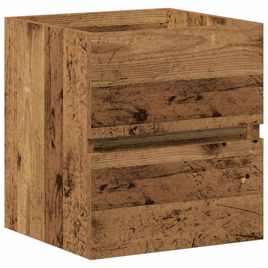 Armoire De Salle De Bain Bois Ancien 41 X 38,5 X 45 Cm