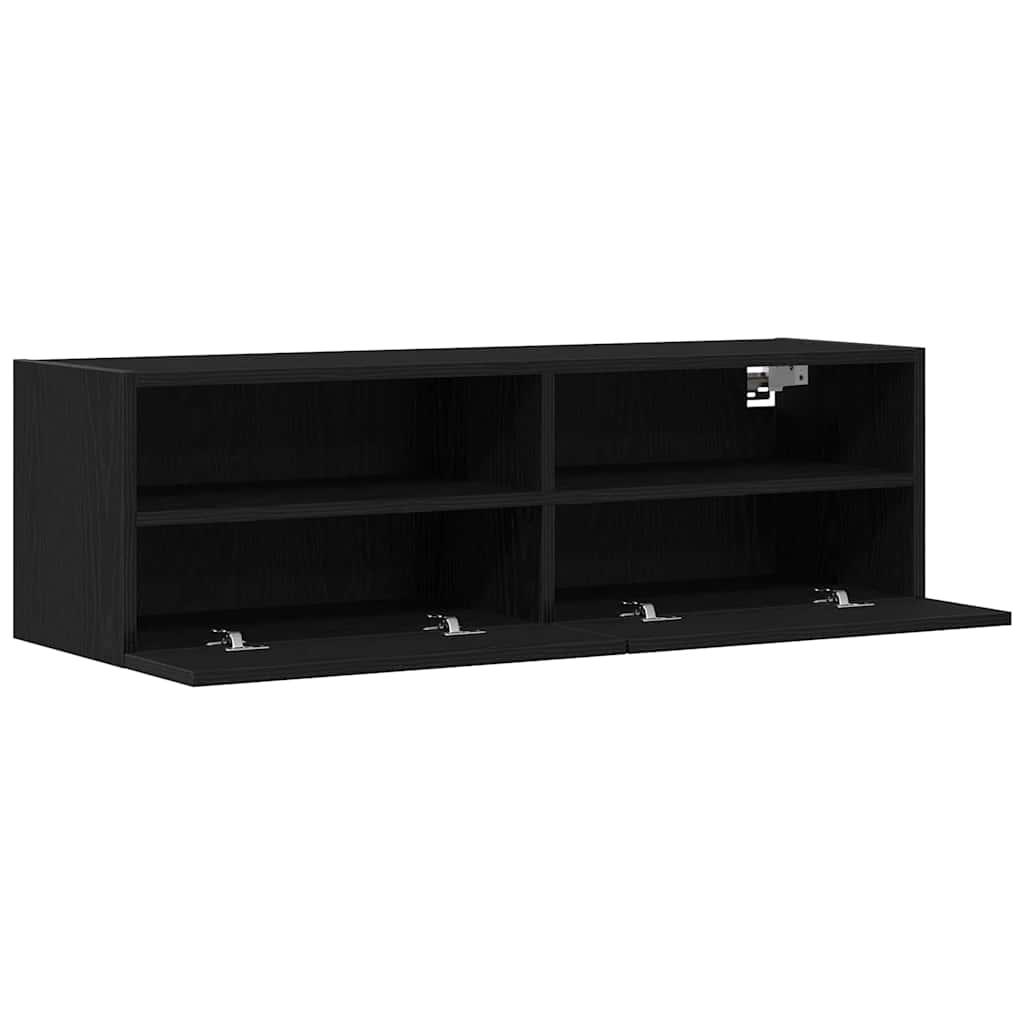 Meuble Tv Mural 2 Pc Bois D'ingénierie