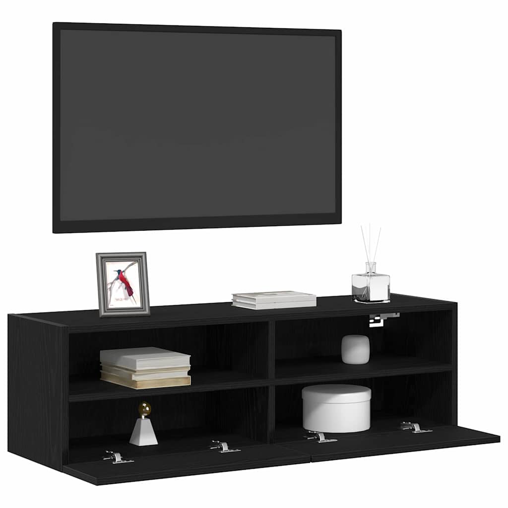 Meuble Tv Mural 2 Pc Bois D'ingénierie