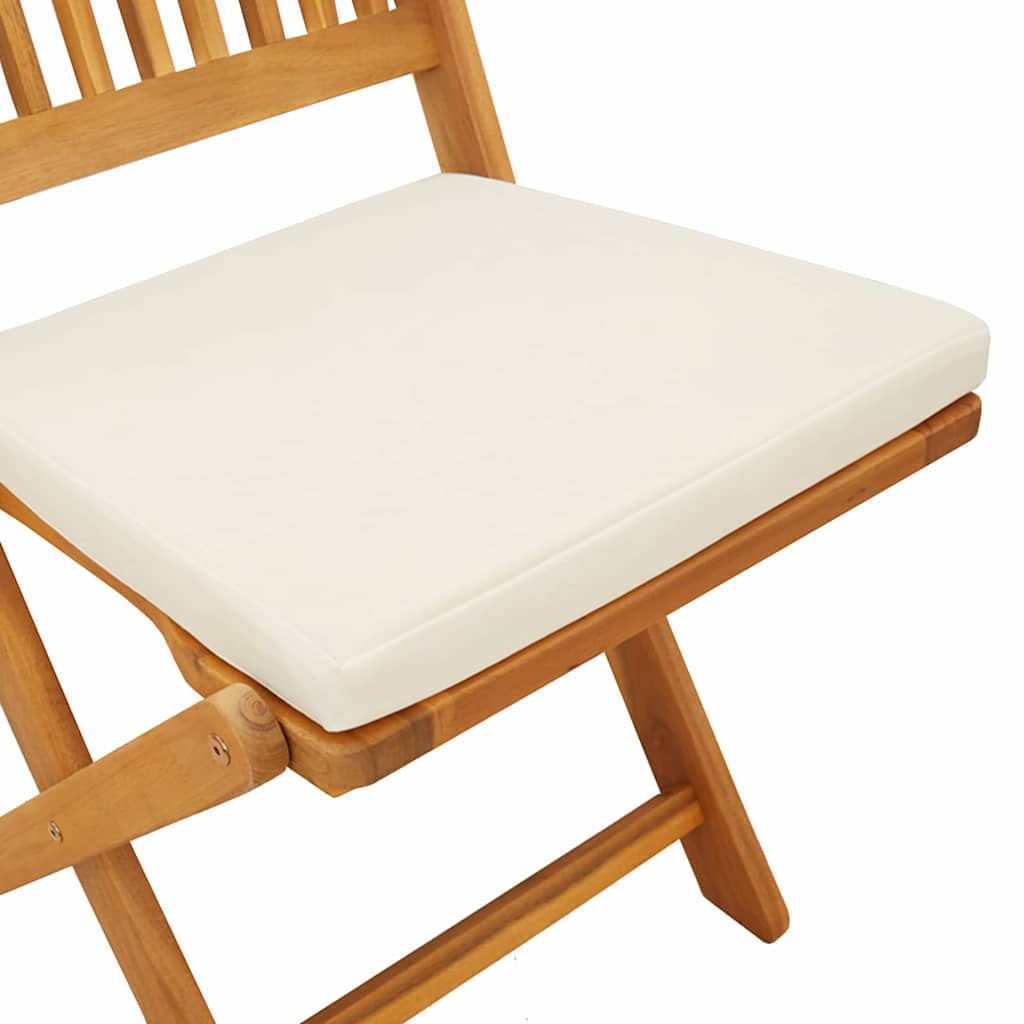 Ensemble Bistro De Jardin 3 Pc Marron Bois D'acacia Massif